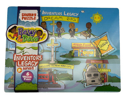 Inventors Legacy 6 pc Wooden Puzzle by Bevy & Dave, Series 1, Educational *New*
