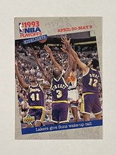 1993-94 Upper Deck NBA Playoffs Highlights Card #197 Phoenix Suns LA Lakers