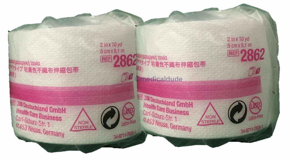 3M Medipore H Soft Cloth Surgical Tape 2x10 Yards 2 Rolls #2862  
