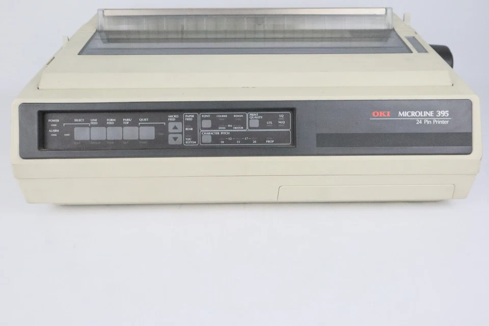 OKIDATA Microline 395 24 Pin Dot Matrix Printer GE8286A for Parts or Repair Oki - Image 2 of 4