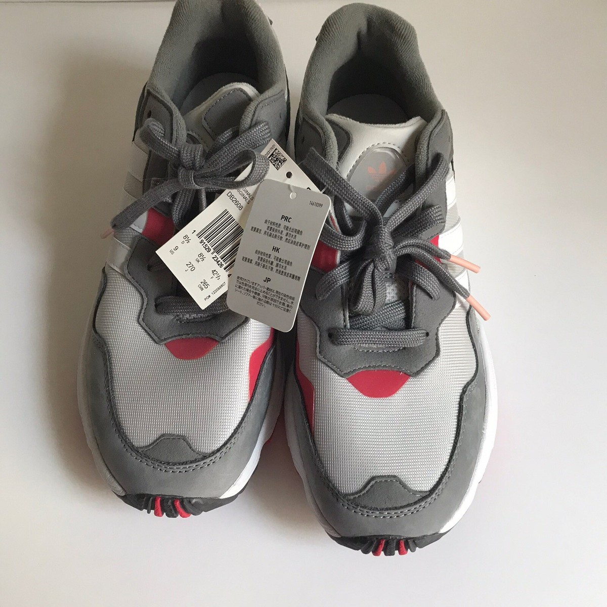adidas Originals Yung-96 Grey White Active Pink Men Running Shoes