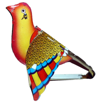 * Blechspielzeug  PFEIFENDER SPATZ - 02a - Y011Y °°Tin Toy°