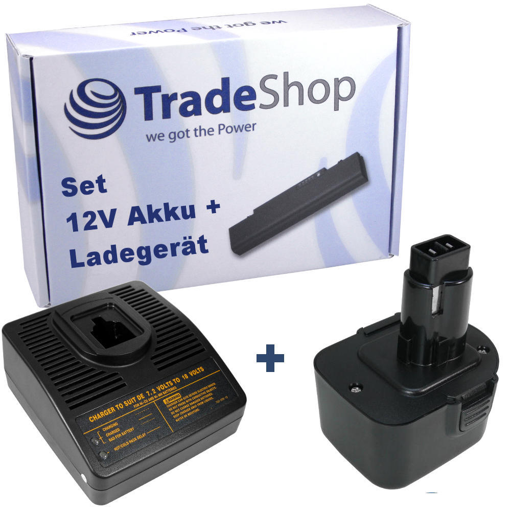 2in1 Set AKKU 12V 3300mAh LADEGERÄT für DEWALT DC756KB DC980KA