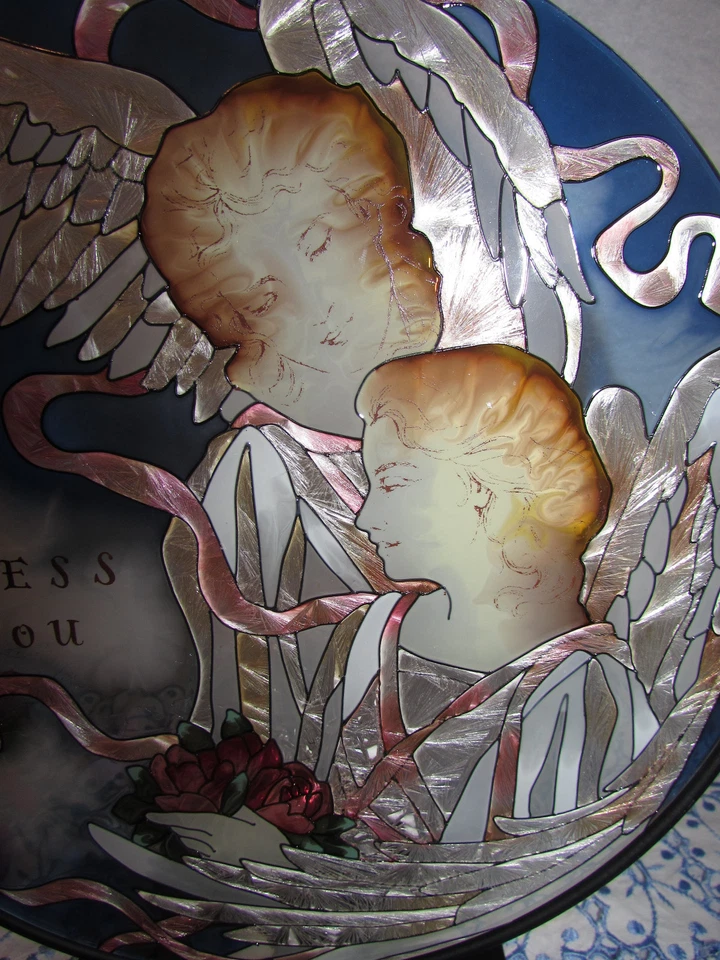 JOAN BAKER DESIGNS VITRAL ÁNGELES DEL CIELO CON SOPORTE Y CANDELABRO Foto 4 de 4