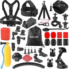 Action Camera Accessories Kit - Compatible for Gopro, DJI, Insta360, AKASO, Camp