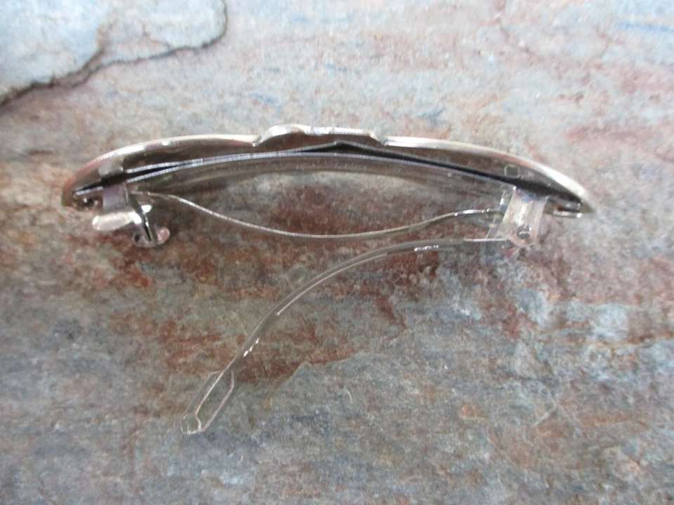 Cordón de pelo con incrustación de abulón y fregona azul Pacífico plateado hecho en México ab1 Foto 3 de 3