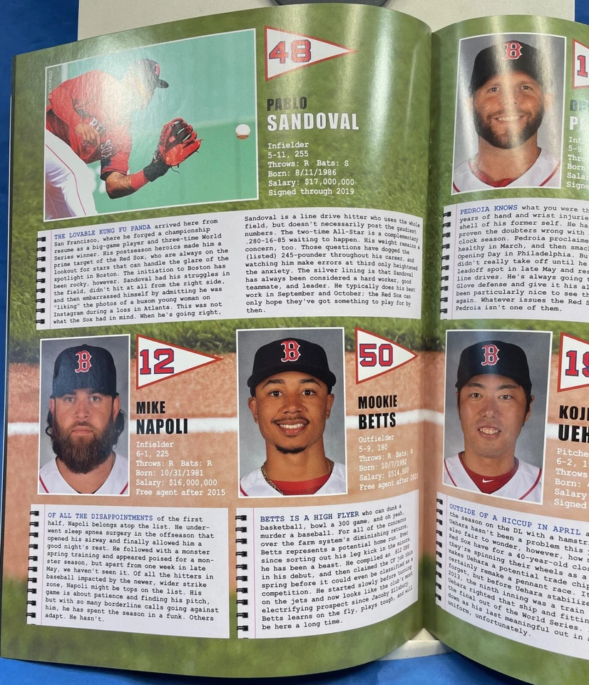 2015 Boston Red Sox vs Houston Astros Game Program 7/3/15 SCORED Mookie Betts - Image 2 of 4