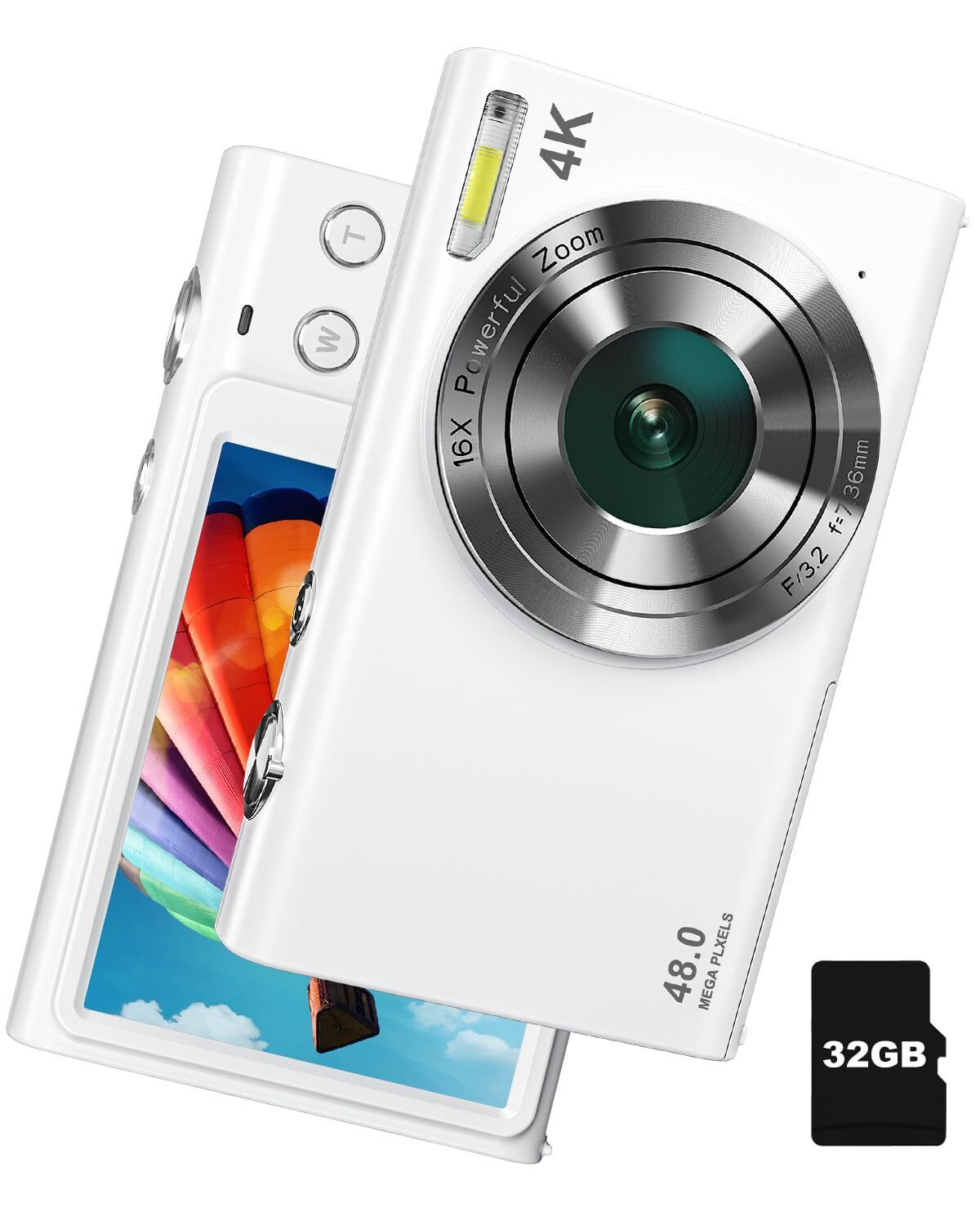 4K Autofocus Vlogging Digital Camera with Flash and 48MP Point-and-Shoot-image