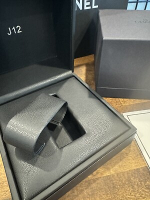 New Chanel Scatola Watch Box/Case Booklet Black W/ All Accessories