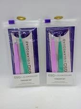 2 Packs GSQ BY GLAMSQUAD TWEEZER SET FOR BROWS, 2 tweezers in each pack