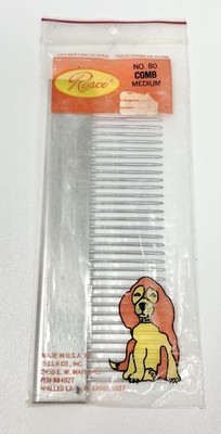 Vintage RESCO Dog Brush Comb Metal No. 80 Medium USA Tecla Co. Open Package
