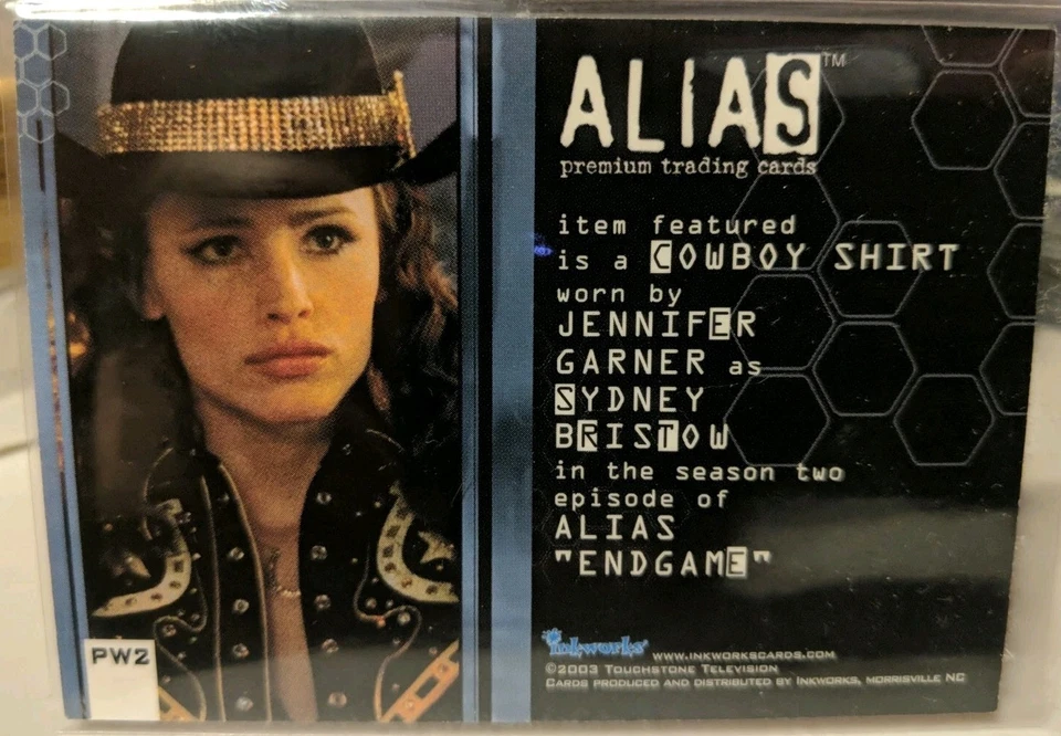 Alias Season 2 Sydney Bristow Pieceworks Costume Relic PW2 Jennifer Garner 2003  - Image 2 of 2