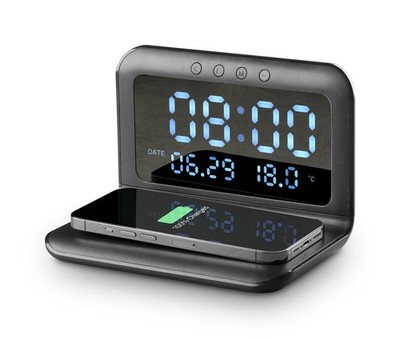Cellularline Wireless Charging Alarm Clock black ''sehr gut''