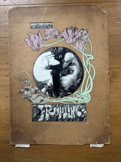 Fruhling large art nouveau drawing
