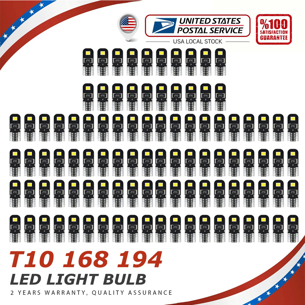 AUXITO T10 LED License Plate Light Bulbs White 168 2825 194 6000K Super Bright