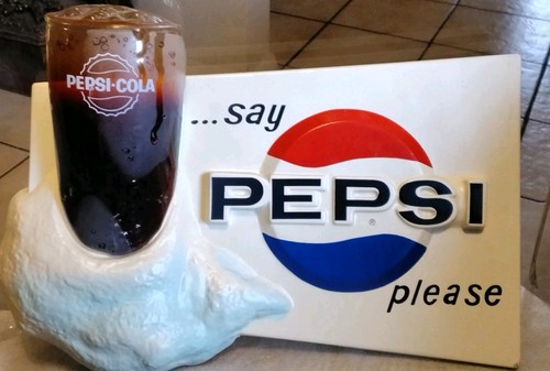 Vintage Pepsi Advertising Vacuum Formed Sign Embosograph