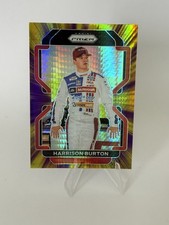 Harrison Burton—2022 Panini Prizm Purple & Yellow Hyper Prizm #16 Sam Hunt Racin