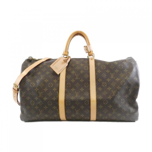 Louis Vuitton Keepall Bandouliere Monogram Boston Bag Women Brown One Size