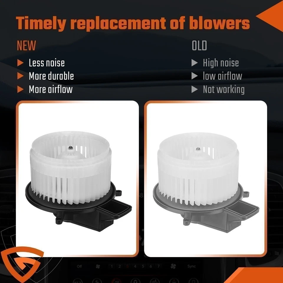 Front HVAC Heater Blower Motor w/Fan for Jeep Grand Cherokee Dodge Grand Caravan Foto 3 de 4