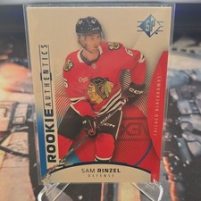 Upper Deck 2025-26 SP Rookie Authentics Blue #131 Sam Rinzel Blackhawks NHL