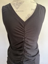 “Little Black Dress” Ruched V Neck Bodycon Dress XL