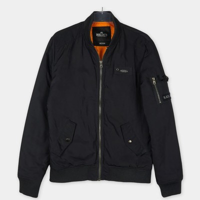 Deeluxe Bomberjacke Herren Größe M schwarz/orange Übergangsjacke Polyester