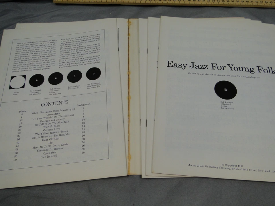 Trombón trompeta Easy Jazz for Young Folks serie 1967 115 Foto 3 de 4