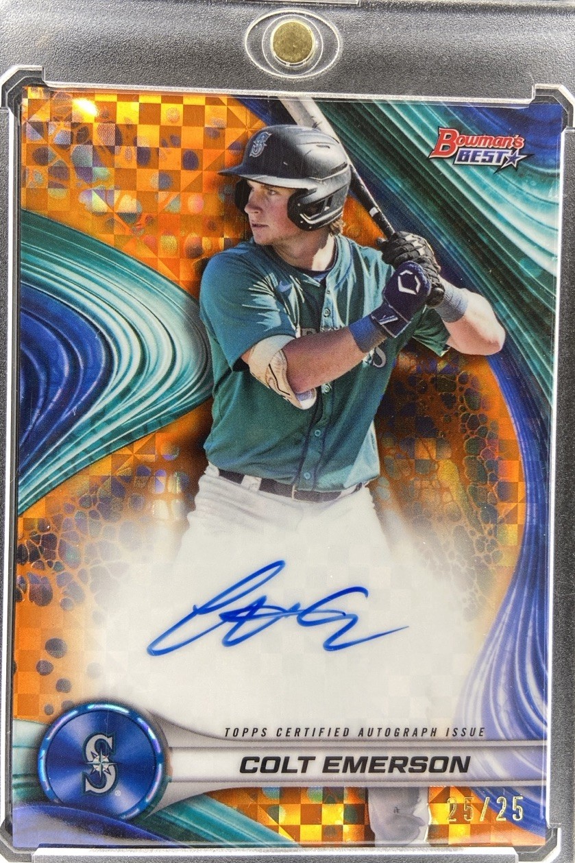 2024 Bowman's Best - Colt Emerson Auto Orange /25 #B24-CE, MARINERS