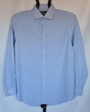 AUTHENTIC POLO BY RALPH LAUREN STRIPED BLUE MENS DRESS SHIRT SIZE US 16.5 EU42