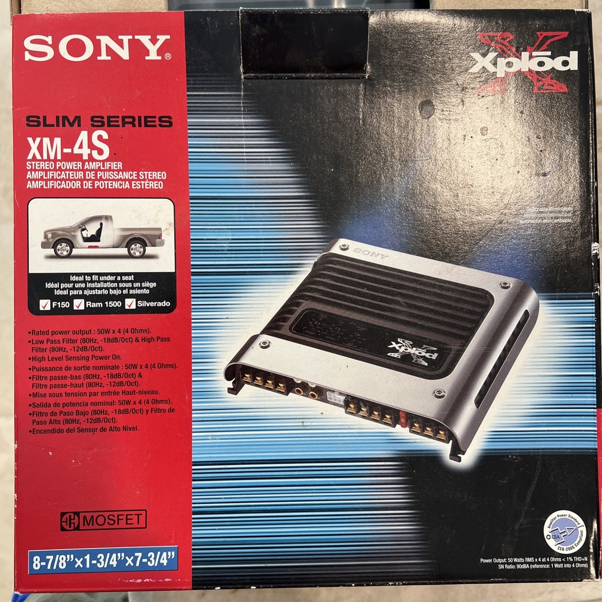 SONY CAR AMP XPLOD XM-4S, Slim Series New In Box! | eBay