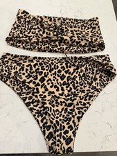 Leopard Print Two Piece Bikini