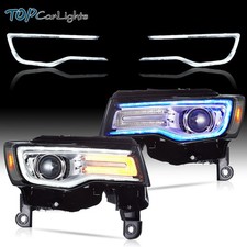 Vland Chrome Full Led Headlights For 2014-2022 Jeep Grand Cherokee Wanimation Vland Chrome Full Led Headlights For 2014-2022 Jeep Grand Cherokee Wanimation