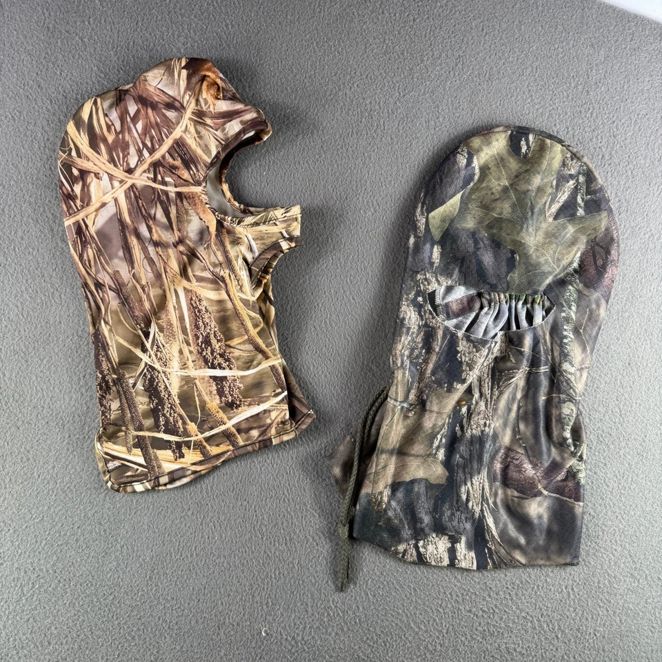 Lote de 2 Máscaras de Pasamontañas Capucha Primos Roble Musgo Caza Llamadas Equipo Pato Alce Foto 2 de 4