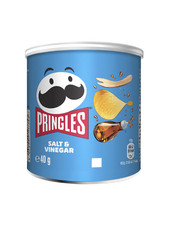 Pringles Salt and Vinegar Flavour Potato Chips, 12 X 40g FREE DELIVERY