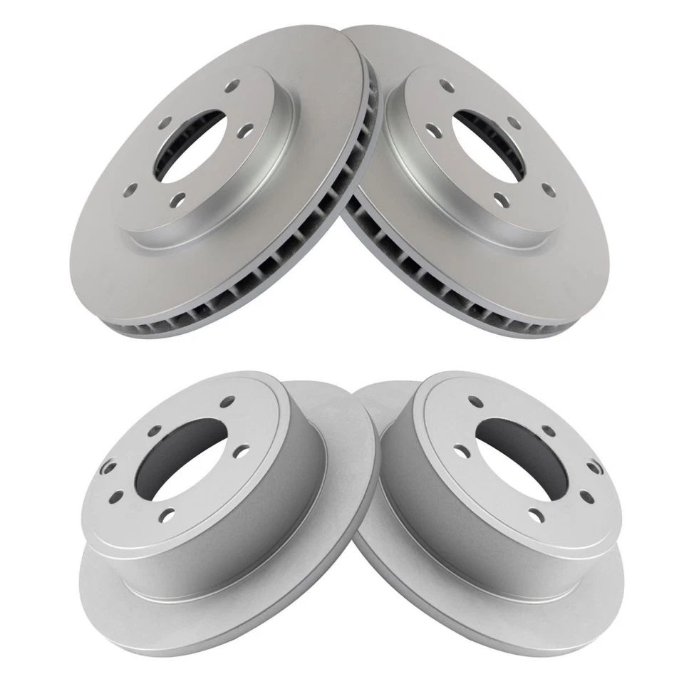 TRQ Front & Rear Brake Rotors Set For 2016-2017 Mitsubishi Lancer - Image 2 of 4