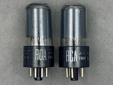 (2) NOS RCA 6V6GT Power Tubes Gray Glass & Plates Dual D Getters NOS Amplitrex