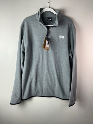 #ad North Face Men#x27;s Sz Large Anchor 1 4 Zip Gray New Pullover Jacket Regular Fit $29.99
