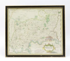 Framed "Midlesex" by Robert Morden from 1722 Edition of Camden's "Britannia"