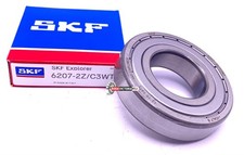 SKF 6207 ZZ C3 WT Ball Bearing Metal Shielded High Temperature 35x72x17 mm