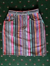 Vintage Jeanjer By Jordache Striped Women's 11/12 Skirt Great Condition