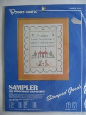 Vogart Crafts Sampler for Embroidery Cross Stitch or Painting 8761A NEW SEALED