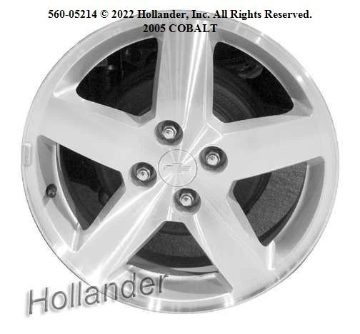 Chevrolet Cobalt, Pontiac Pursuit, 2005, 2006, 16", Factory, Alloy Rim, No. 5214 - Image 2 of 4