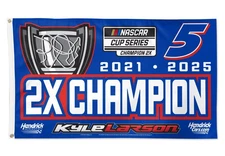 Kyle Larson NASCAR Flag – 2-Time Champion – 2025 – 3x5 FT – Hendrick – NEW