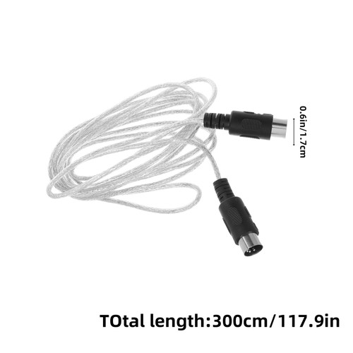 MIDI Music Line Guitar Instrument Cable Desktop Keyboard Extender - 第 12/12 張圖片