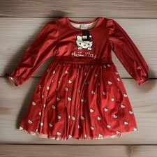 HELLO KITTY Sequins Tutu Dress Red Size M  -NWT Girls
