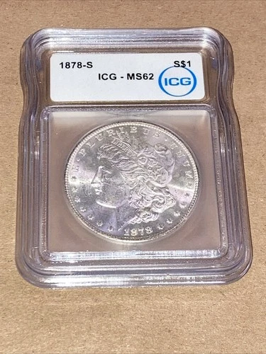 1878 S Morgan Silver Dollar ICG MS62
