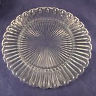Set Of 5  Glean Glass Bread Salad Plates Starburst 7” Diameter — photo 2