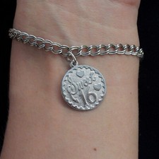 Birthday "Sweet 16" Silver Color Charm Bracelet for Teenage Girl Birthday Gift
