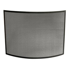 UniFlame Fireplace Screen Single-Curved Panel Steel Frame Free Standing 41 in. W