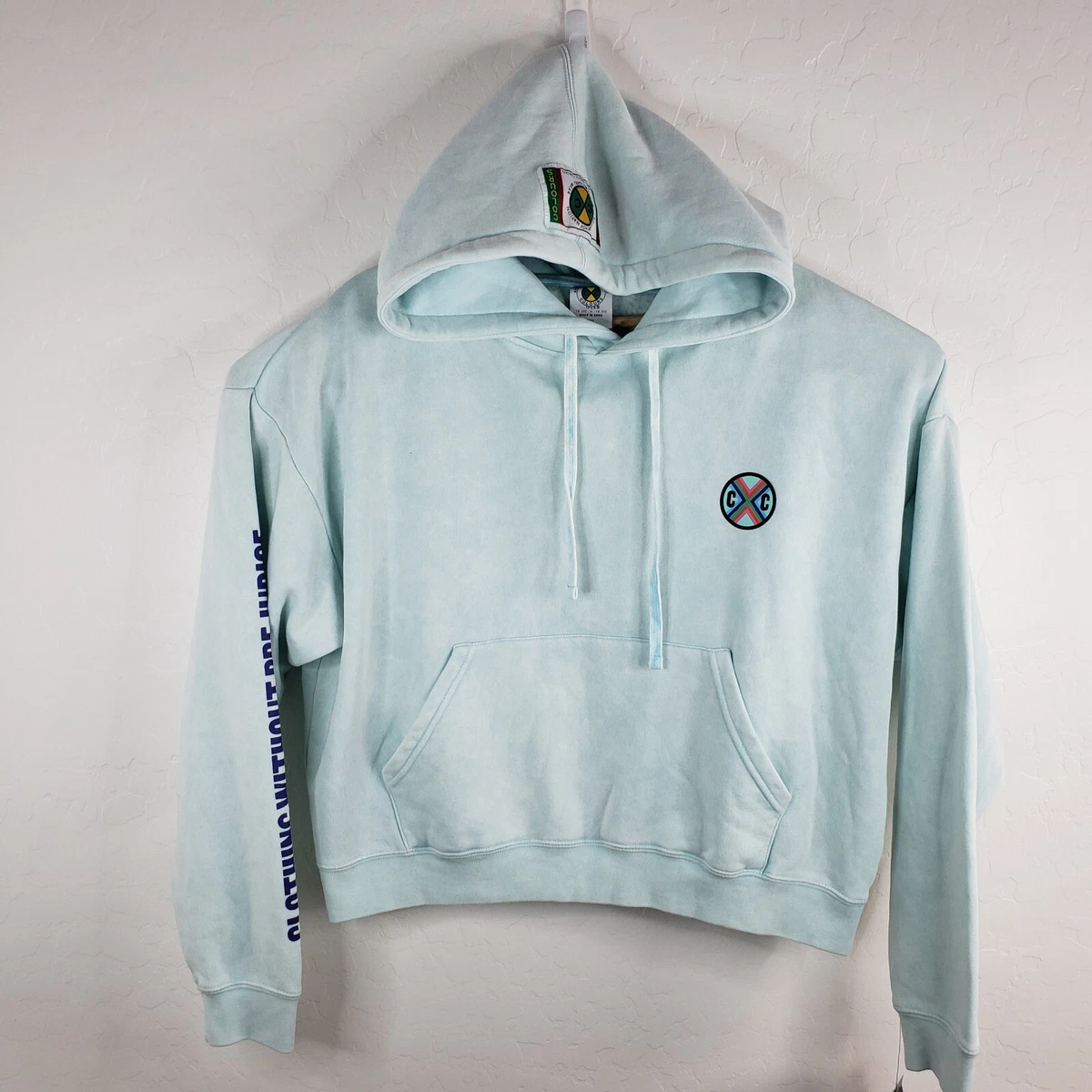 Cross Colours Hoodie Women 2XL Light Green L S Clothing Without Prejudice Jacket